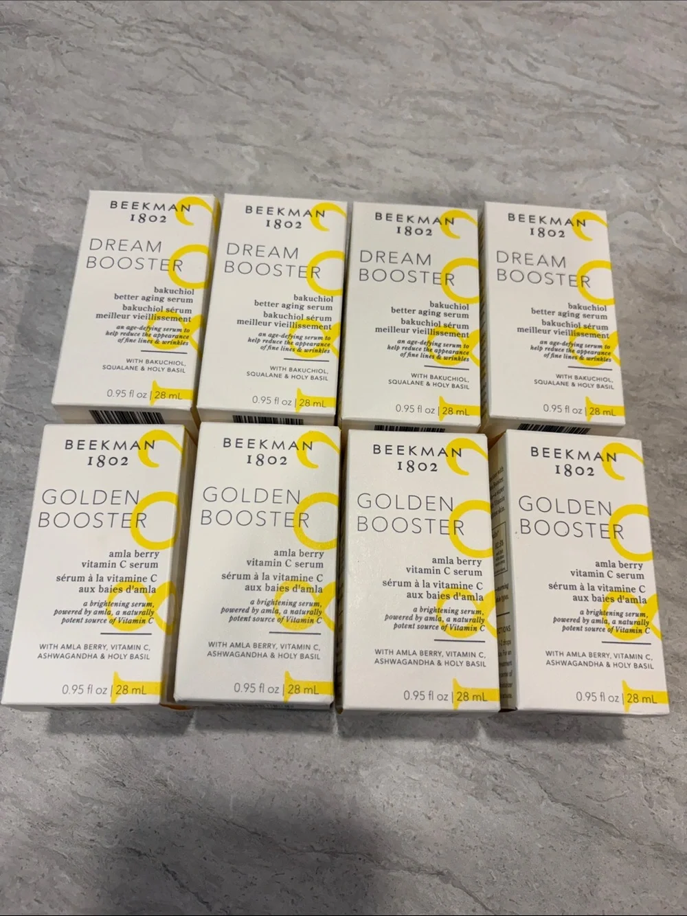 Beekman 1802 Dream & Golden Booster Set — White & Yellow Packaging